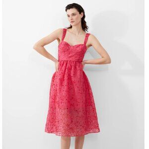 NWT French Connection Embroidered Pink A- Line Dress